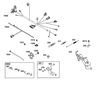 Part Location Diagram of 848183 Briggs and Stratton Spring, Governor Link